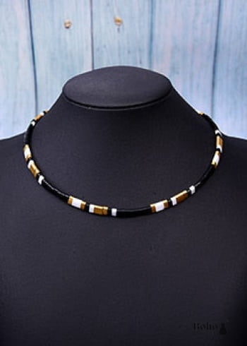 Boho Necklace, Tila Bead Choker, Color of Life